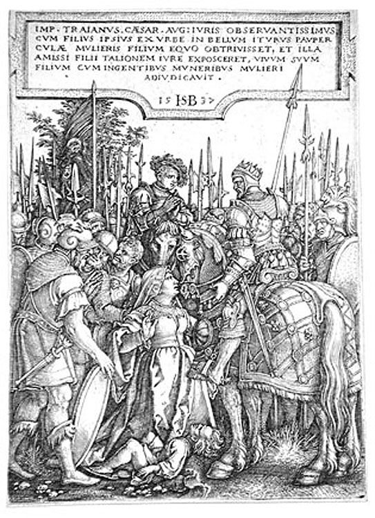 Beham Print: Trajan's Justiice
