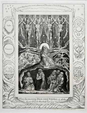 William Blake engraving: Plate 14 from The Book of Job.