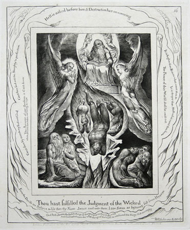 William Blake engraving: Plate 16 from The Book of Job.