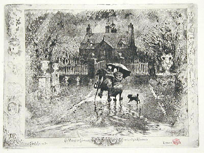 Buhot Print: Country Neighbours