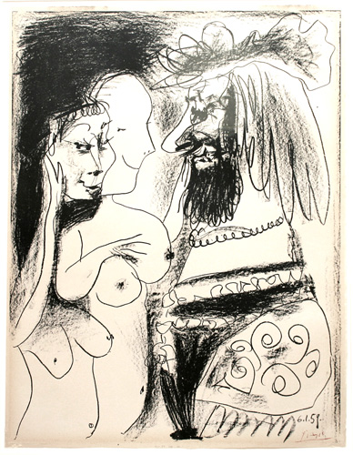 Pablo Picasso: Le Vieux Roi. 1959. Lithograph.