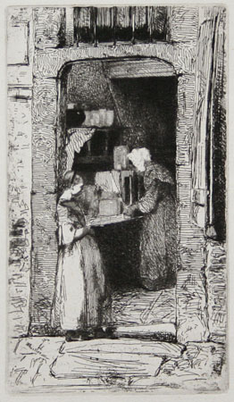 James McNeill Whistler etching: La Marchande de Moutarde (The Mustard Seller).